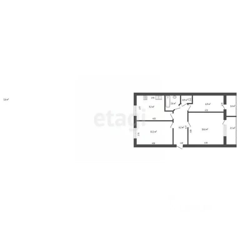 3-к кв. Крым, Феодосия ул. Дружбы, 24 (57.6 м) - Фото 2