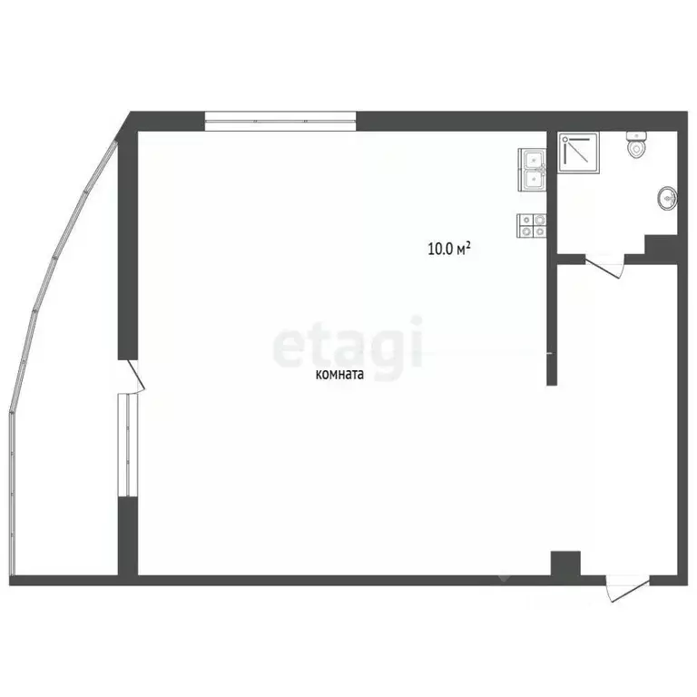 1-к кв. Омская область, Омск ул. Успенского, 31Б (42.3 м) - Фото 2