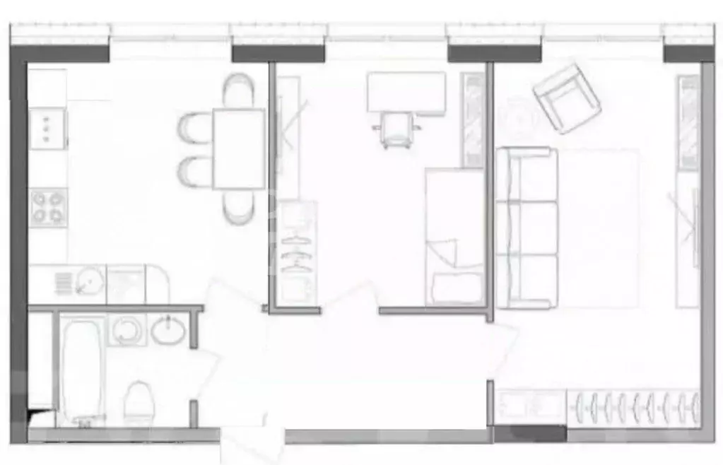 2-к кв. Рязанская область, Рязанский муниципальный округ, д. Турлатово ... - Фото 2