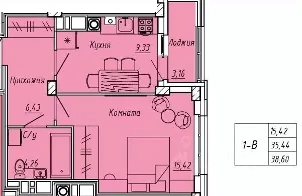 1-к кв. Ивановская область, Иваново Апрельская ул., 95 (38.6 м) - Фото 0