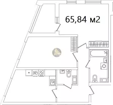 2-комнатная квартира: Санкт-Петербург, Октябрьская набережная, 120 ... - Фото 1