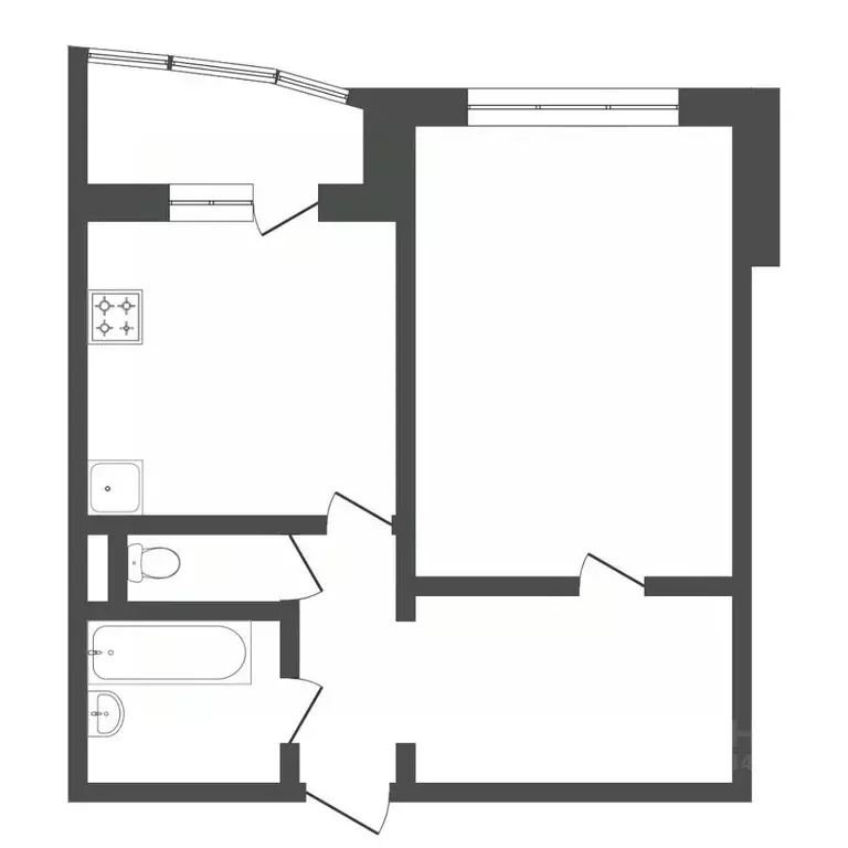 1-к кв. Тюменская область, Тюмень Широтная ул., 183 (43.7 м) - Фото 1