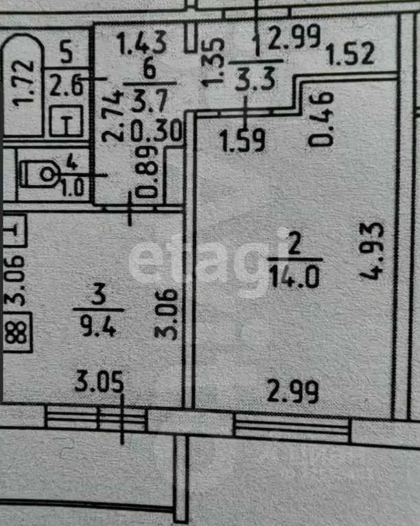 1-к кв. Удмуртия, Ижевск ул. Е.М. Кунгурцева, 20 (39.0 м) - Фото 2