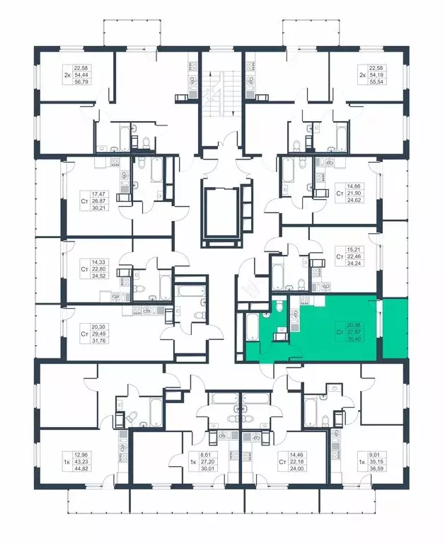 Квартира-студия: Коммунар, Ново-Антропшинская улица, 5 (30.4 м) - Фото 1