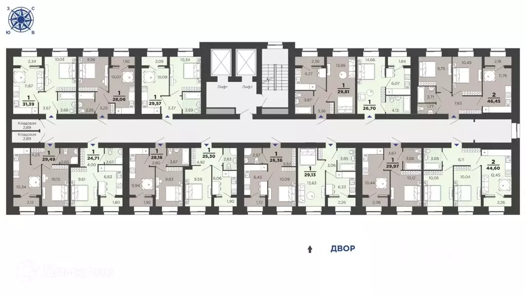 1-к кв. Рязанская область, Рязань ул. Семчинская, 11к2 (29.81 м) - Фото 1