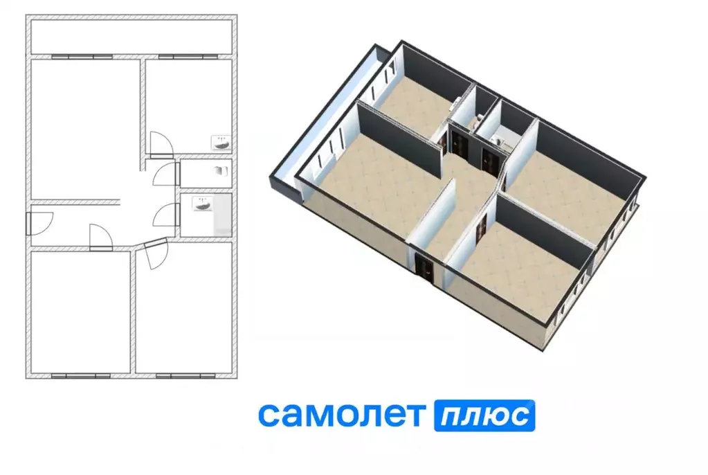 3-к кв. Кемеровская область, Кемерово Южный мкр, ул. Сергея Тюленина, ... - Фото 0