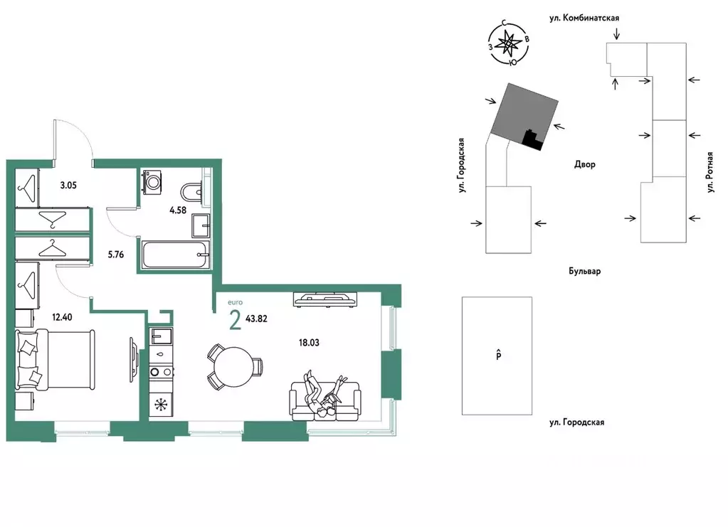 2-к кв. Свердловская область, Екатеринбург муниципальное образование, ... - Фото 1