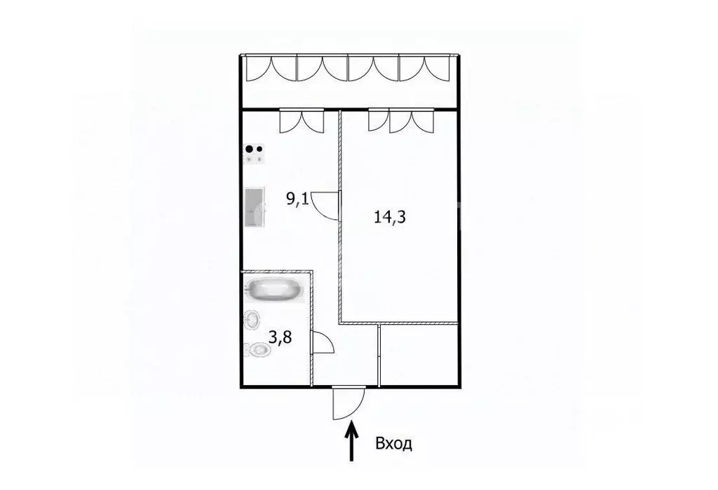 1-к кв. Томская область, Томск пос. Степановка, пер. Богдана ... - Фото 2