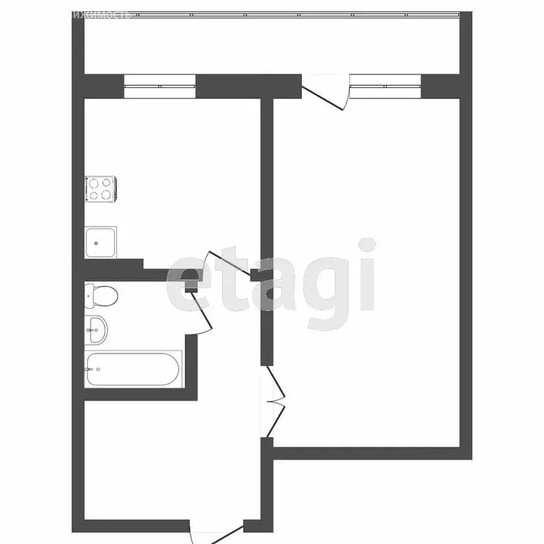 1-комнатная квартира: Томск, улица Дизайнеров, 9 (42 м) - Фото 1