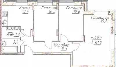 3-к кв. Московская область, Старая Купавна Богородский городской ... - Фото 1