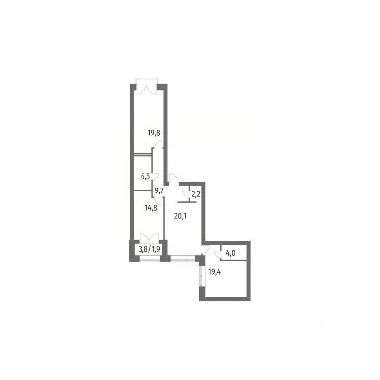 3-к кв. Санкт-Петербург ул. Академика Константинова, 1к1 (98.4 м) - Фото 0