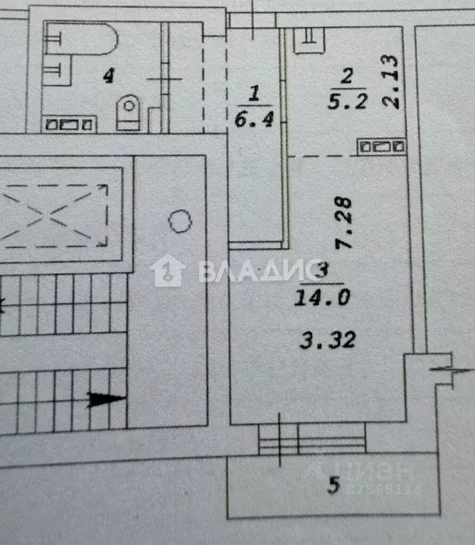 Студия Новосибирская область, Новосибирск Троллейная ул., 14 (29.9 м) - Фото 1