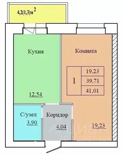 1-к кв. Ярославская область, Ярославль ул. Белинского, 17А (41.01 м) - Фото 0