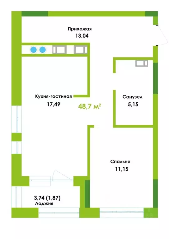 1-к кв. Астраханская область, Астрахань Аршанская ул. (48.7 м) - Фото 0