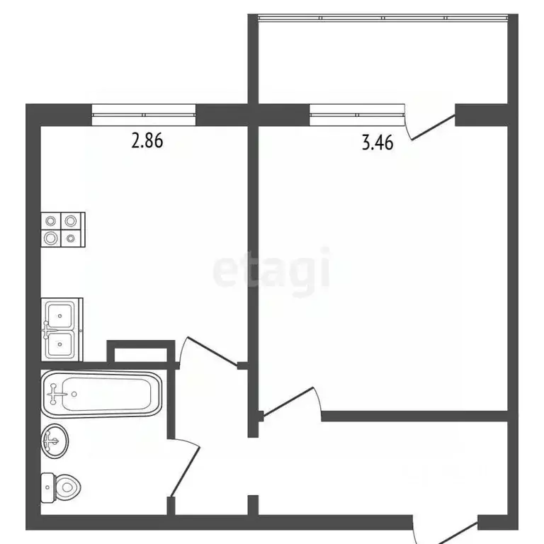 1-к кв. Мордовия, Саранск ул. Тани Бибиной, 3/3 (33.5 м) - Фото 0