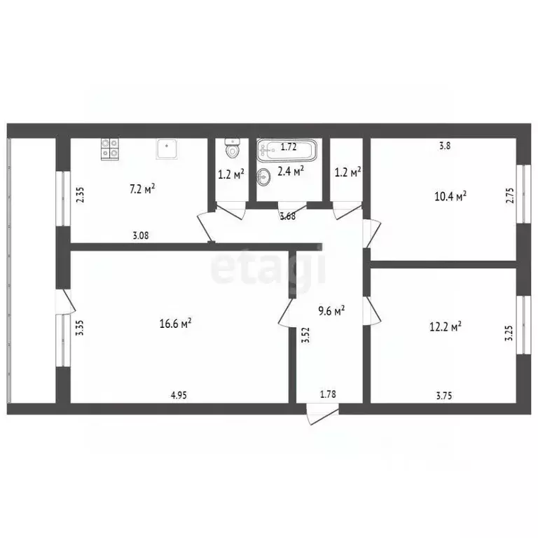3-к кв. Мордовия, Саранск Мордовская ул., 35к201 (64.0 м) - Фото 0