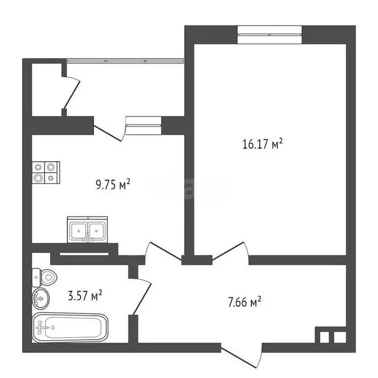 1-комнатная квартира: Евпатория, улица Чапаева, 28Г (37.3 м) - Фото 1