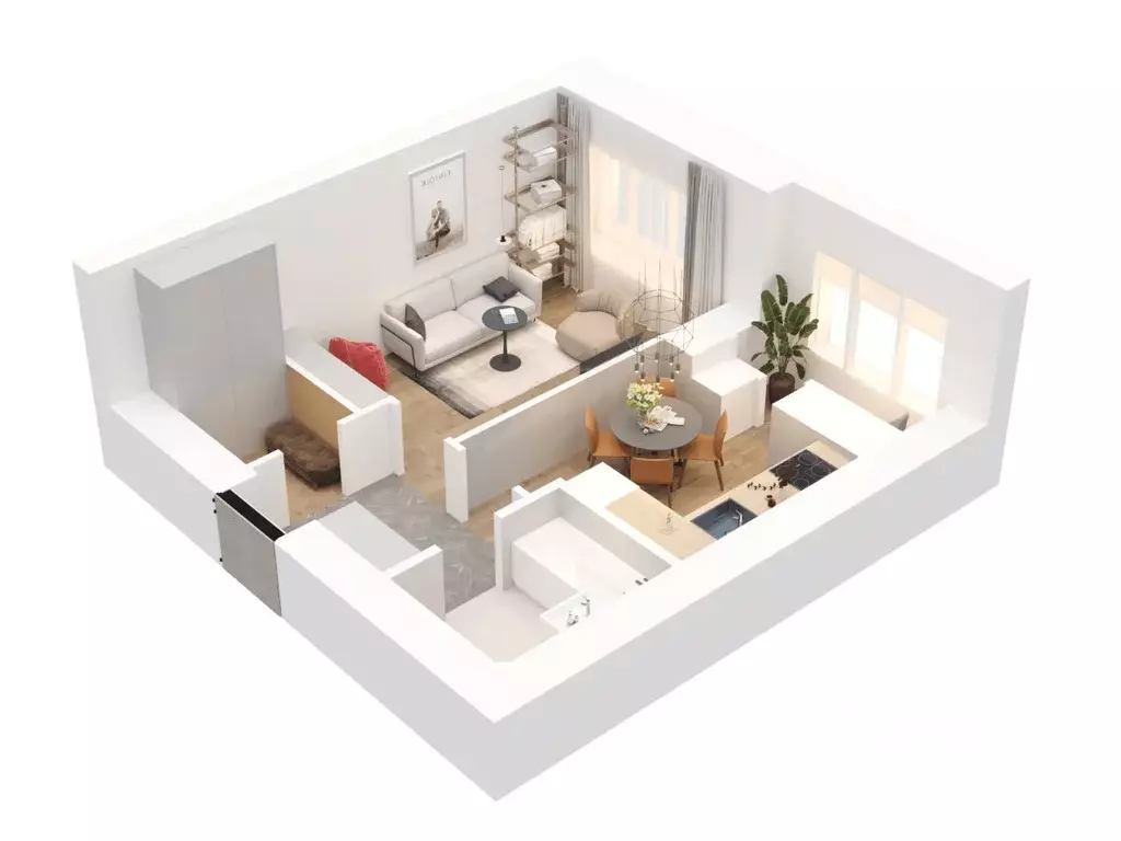 1-к кв. Татарстан, Казань Династия жилой комплекс (33.03 м) - Фото 2