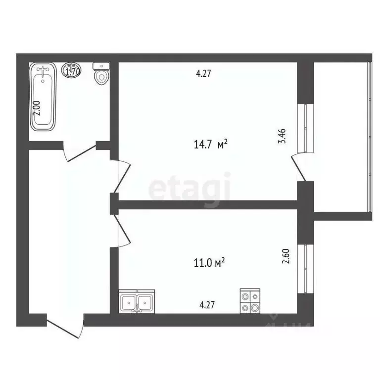 1-к кв. Архангельская область, Котлас ул. Ленина, 160 (35.6 м) - Фото 1