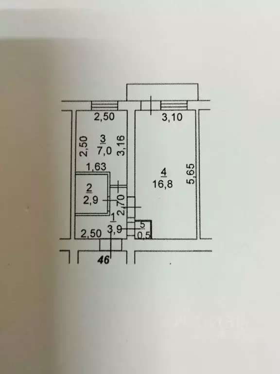 1-к кв. Ростовская область, Батайск ул. Луначарского, 179 (31.0 м) - Фото 1