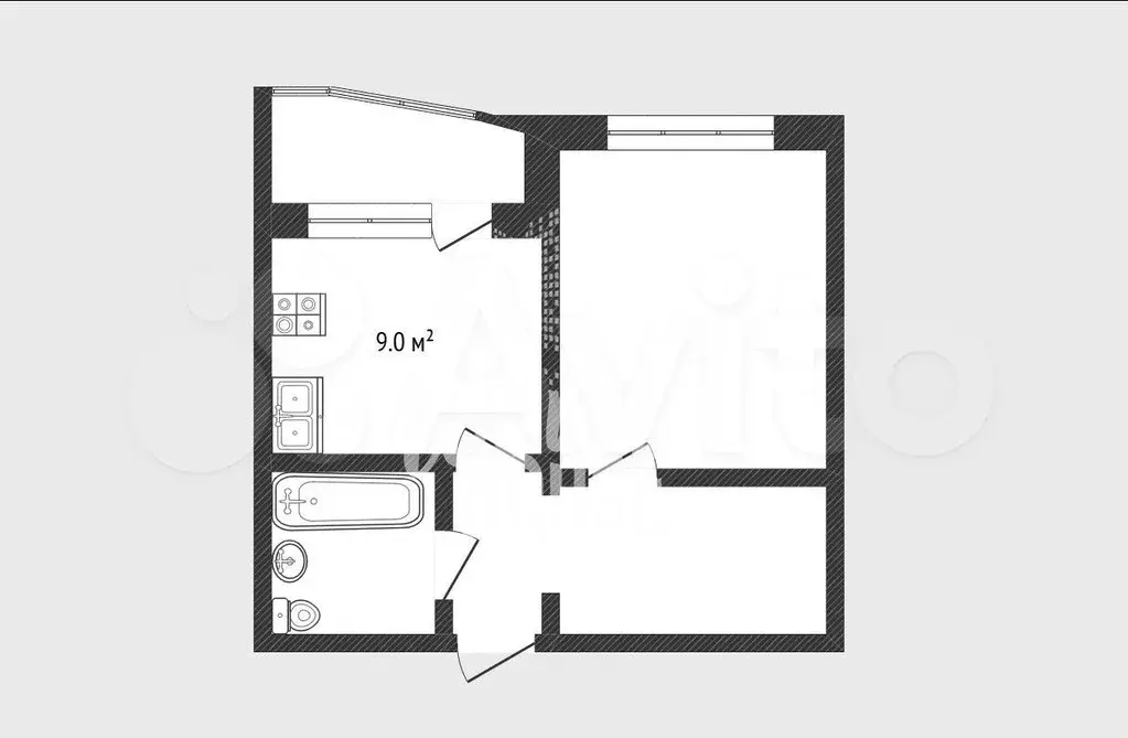 1-к. квартира, 41 м, 5/14 эт. - Фото 0