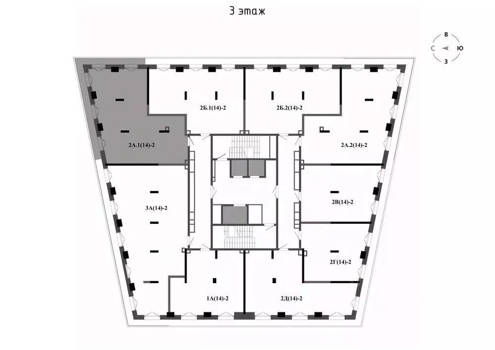 2-к кв. Татарстан, Казань Яналиф жилой комплекс (92.09 м) - Фото 2