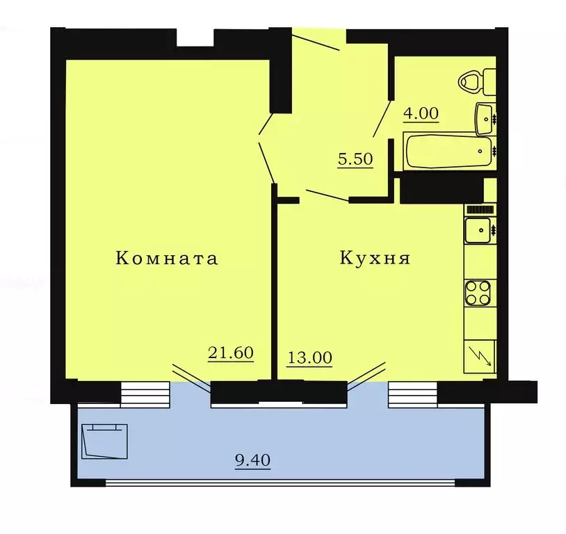 1-комнатная квартира: Самара, улица Маяковского, 44 (44.1 м) - Фото 0