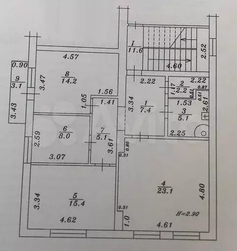 3-к. квартира, 81 м, 2/4 эт. - Фото 0