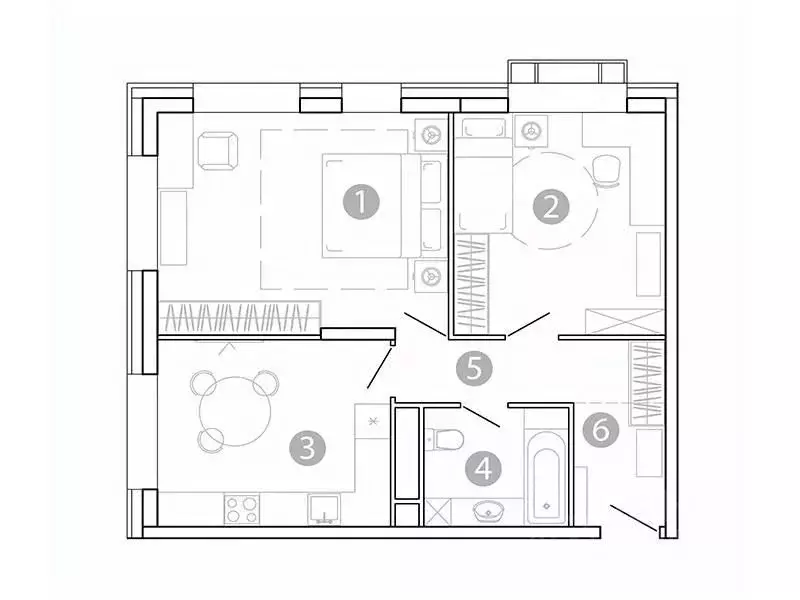 2-к кв. Забайкальский край, Чита 1-я Коллективная ул., 6 СТР (58.75 м) - Фото 1