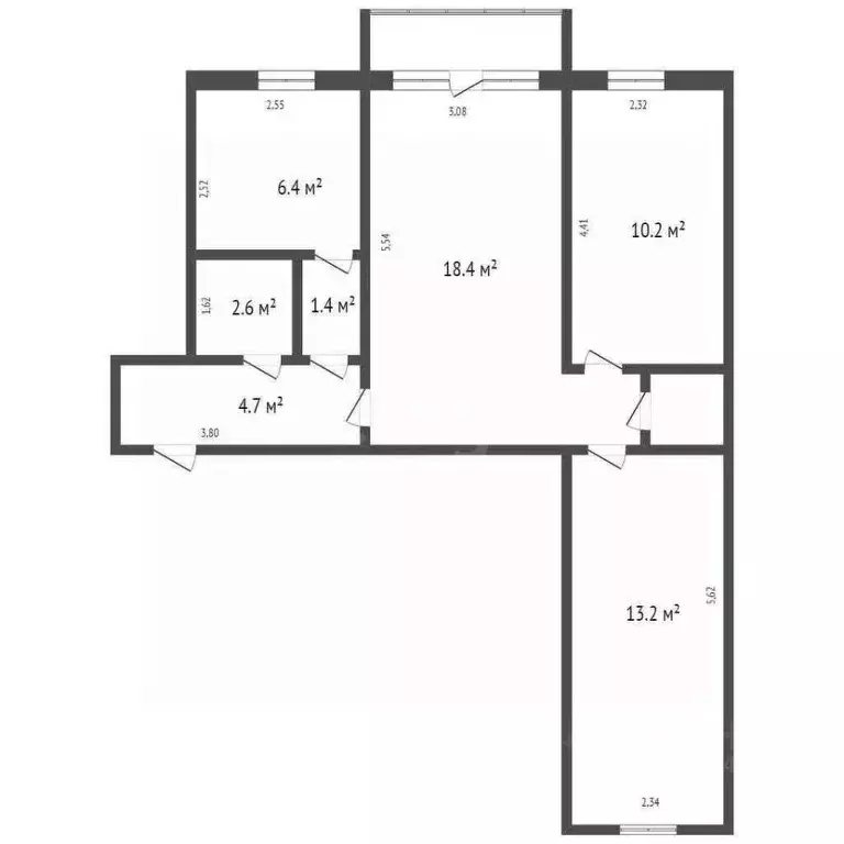 3-к кв. Кемеровская область, Кемерово просп. Ленина, 67 (58.1 м) - Фото 1
