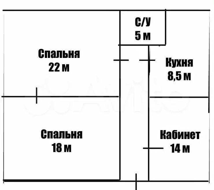 3-к. квартира, 80 м, 3/6 эт. - Фото 0