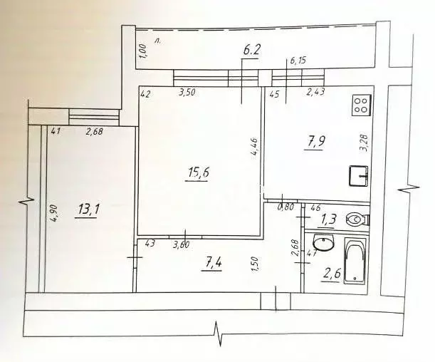 2-к кв. Самарская область, Самара Никитинская ул., 77 (51.0 м) - Фото 1