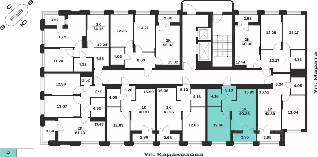 1-к кв. Тульская область, Тула ул. Каракозова (40.86 м) - Фото 1
