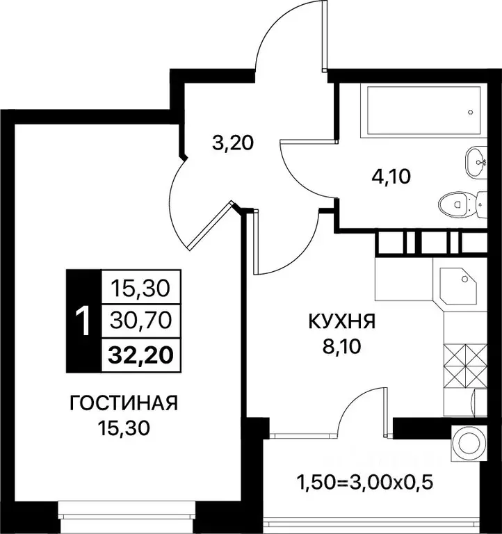 1-к кв. Ростовская область, Ростов-на-Дону ул. Берберовская, 19с2 ... - Фото 0