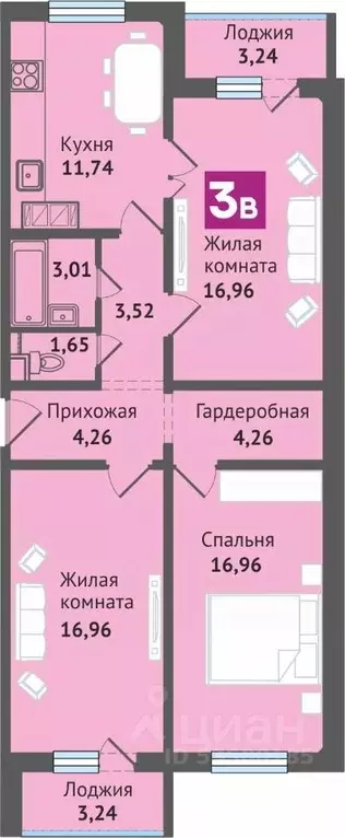 3-к кв. Марий Эл, Медведево городское поселение, Медведево пгт ул. ... - Фото 1