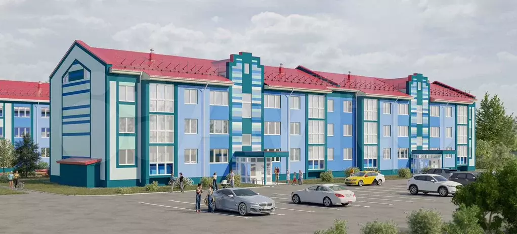 1-к. квартира, 37,8 м, 1/3 эт. - Фото 1
