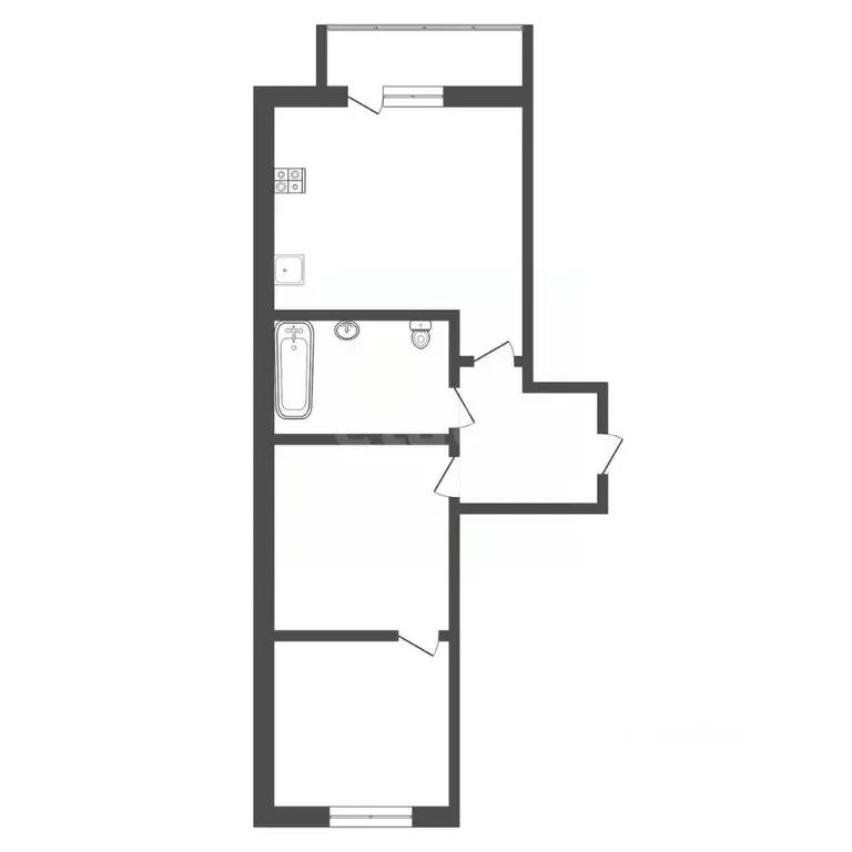 2-к кв. Тульская область, Тула городской округ, пос. Петровский ул. ... - Фото 2