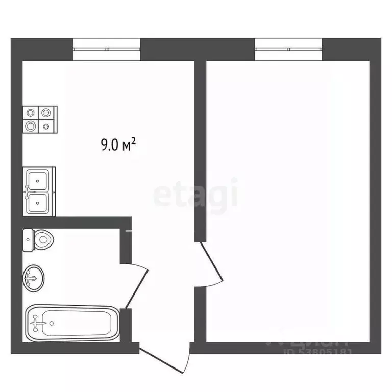 1-к кв. Ростовская область, Азовский район, Обильненское с/пос, пос. ... - Фото 2