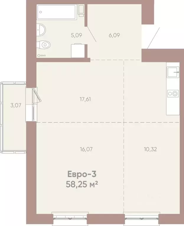 2-к кв. Иркутская область, Иркутск Советская ул., 109/3 (58.25 м) - Фото 0