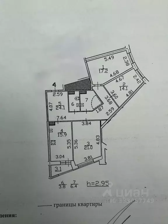 3-к кв. Санкт-Петербург 10-я Советская ул., 4-6 (102.0 м) - Фото 1