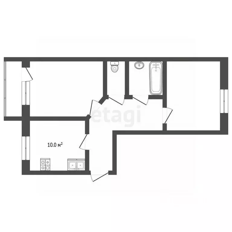 2-к кв. Вологодская область, Великий Устюг ул. Кирова, 73В (53.8 м) - Фото 0