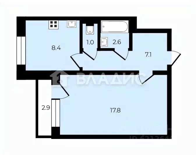 1-к кв. Санкт-Петербург Комендантский просп., 32К3 (38.3 м) - Фото 2