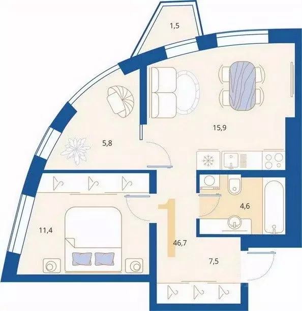 1-к кв. Пензенская область, Пенза Арбеково жилрайон, Дальнее Арбеково ... - Фото 1