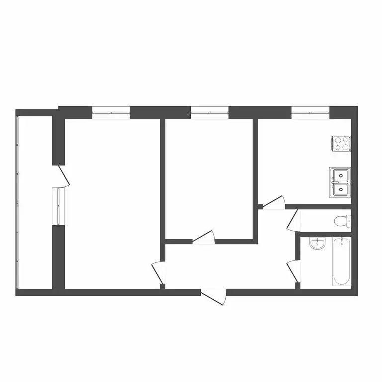 2-комнатная квартира: Тюмень, Профсоюзная улица, 30 (50.1 м) - Фото 0