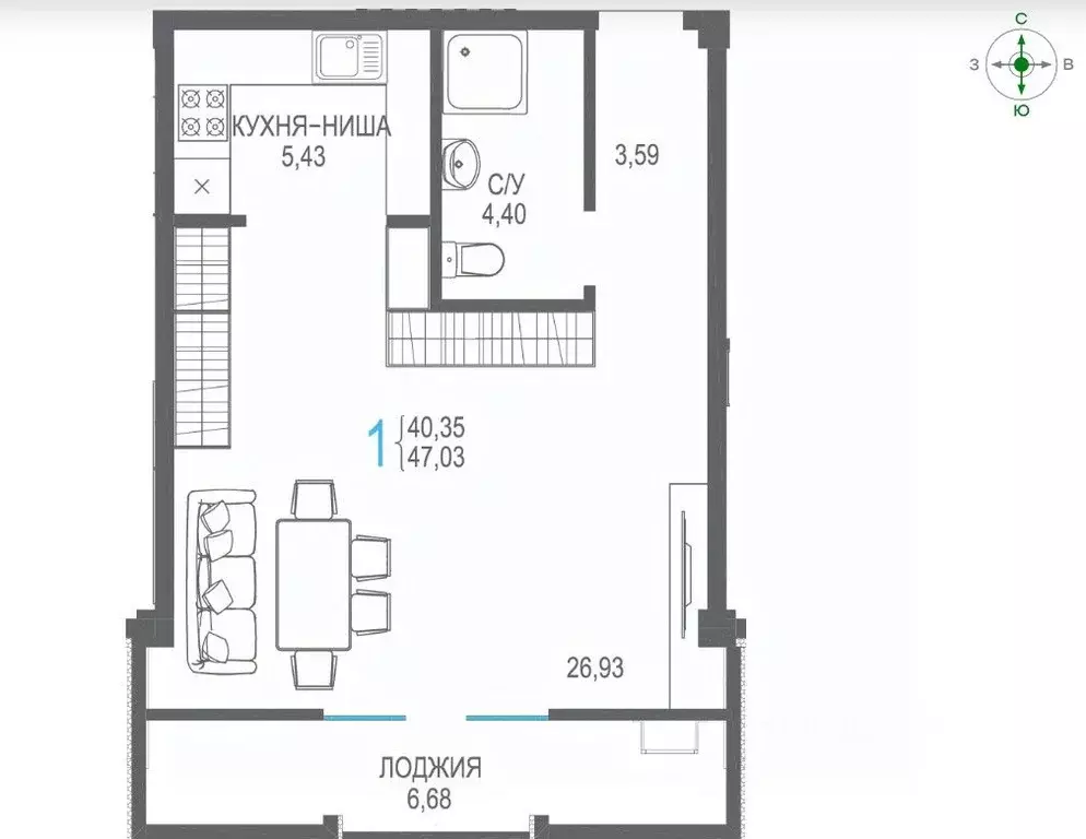 1-к кв. Крым, Ялта муниципальный округ, Ливадия пгт ул. Виноградная, ... - Фото 2