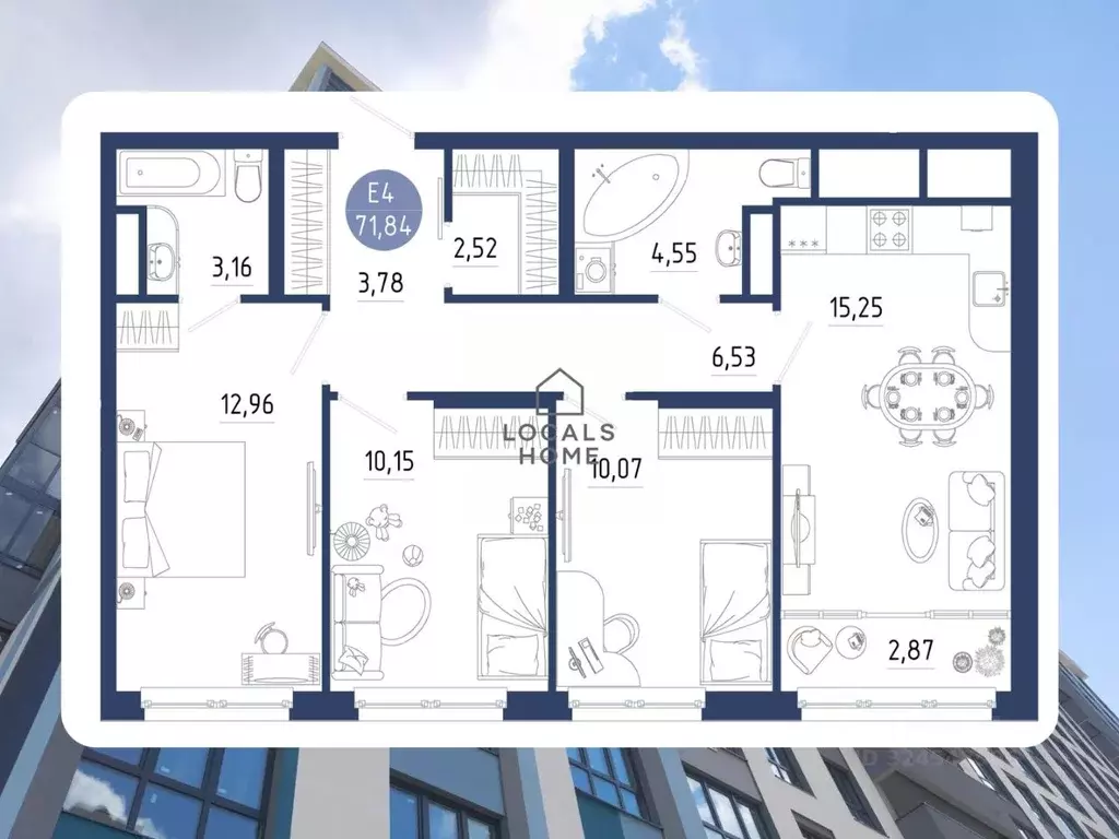 3-к кв. Рязанская область, Рязанский муниципальный округ, с. Дядьково ... - Фото 0