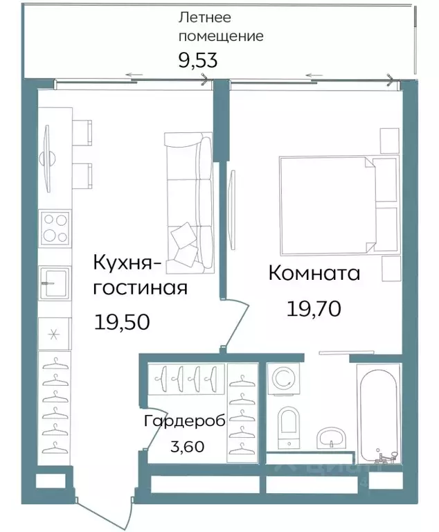 2-к кв. Крым, Саки ул. Морская (52.33 м) - Фото 0