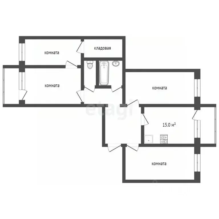 4-к кв. Костромская область, Кострома Давыдовский-2 мкр, 41 (83.0 м) - Фото 1