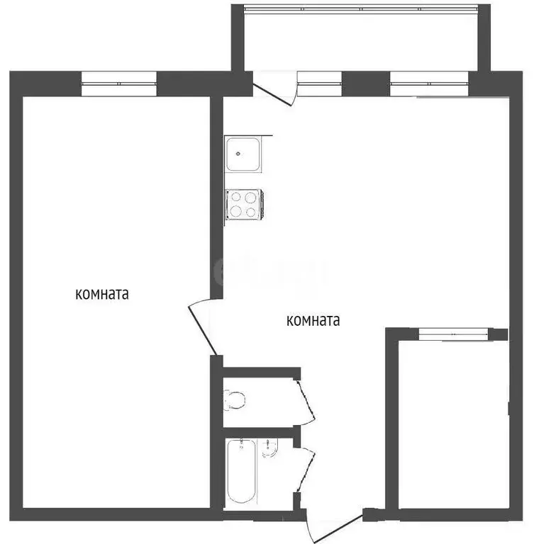 2-комнатная квартира: Златоуст, посёлок Новозлатоуст, квартал ... - Фото 1