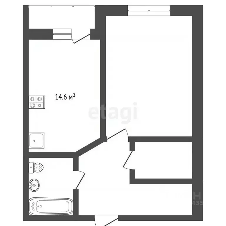 1-к кв. Московская область, Дзержинский ул. Ленина, 2а (52.0 м) - Фото 2